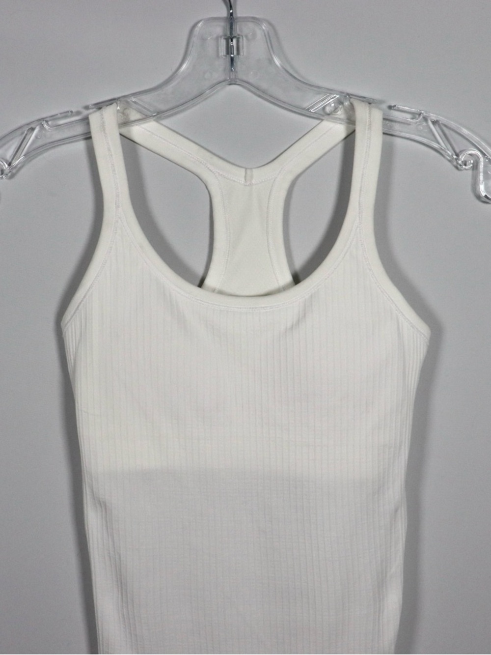 lululemon athletica White Ribbed Racerback Tank - Picture 3 of 7